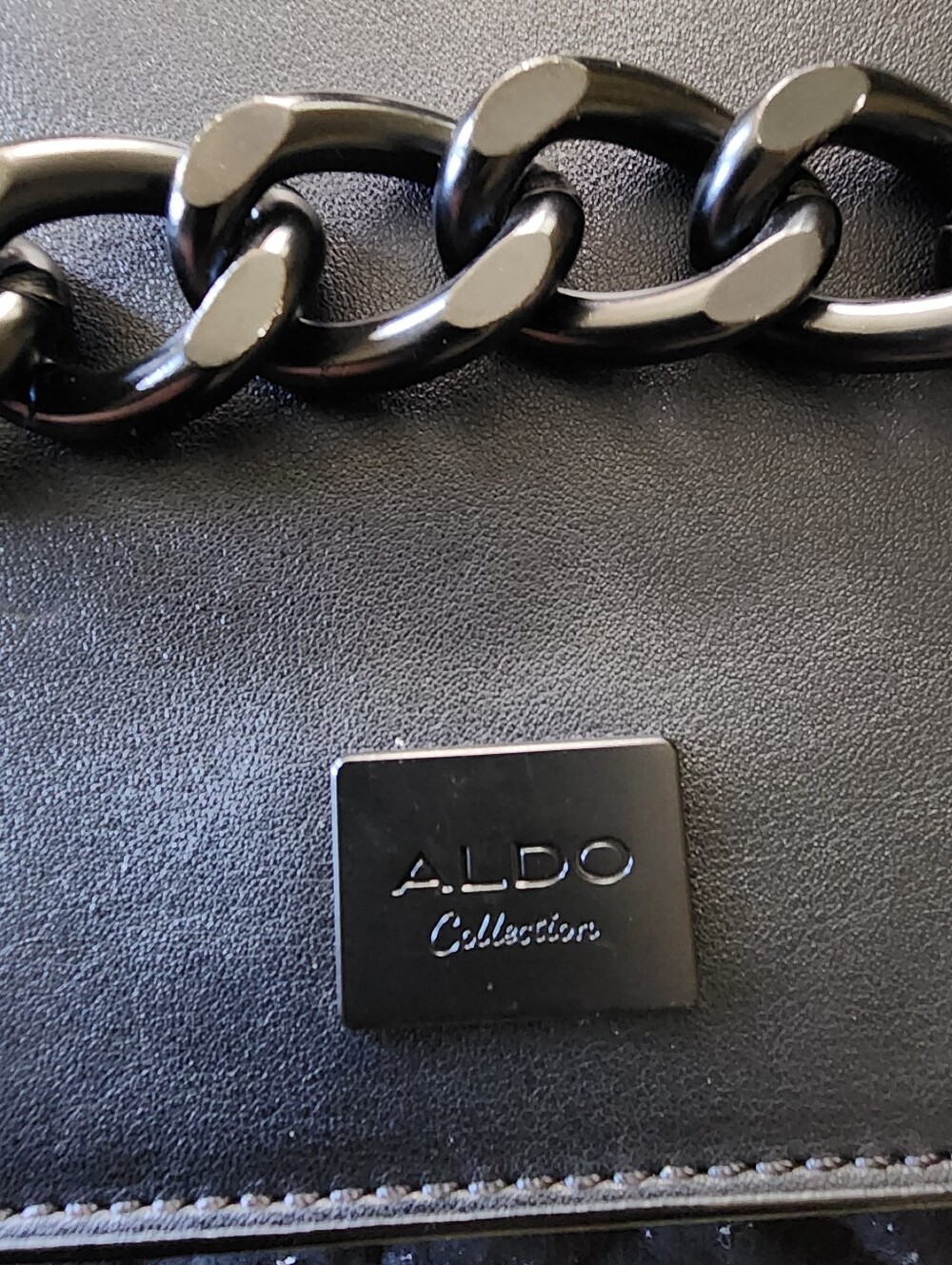ALDO Gorgio Black Studded Cross Body Purse NWOT - Picture 4 of 6